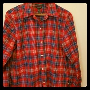 Lauren Ralph Lauren Plaid Button Down Shirt